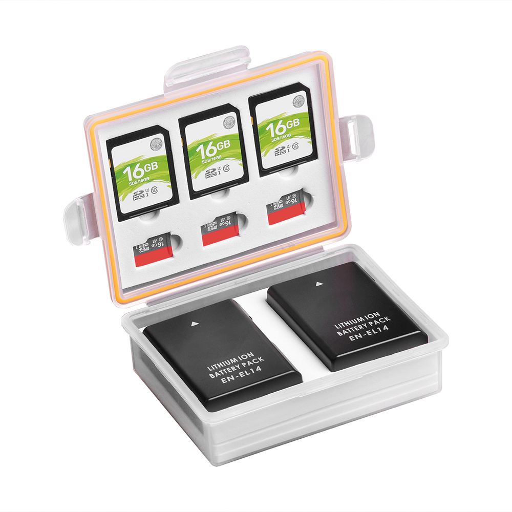 Memory Card Case - แบตเตอรี่กล้อง SD TF สำหรับกล้องแบตเตอรี่ ENEL14 ENEL9