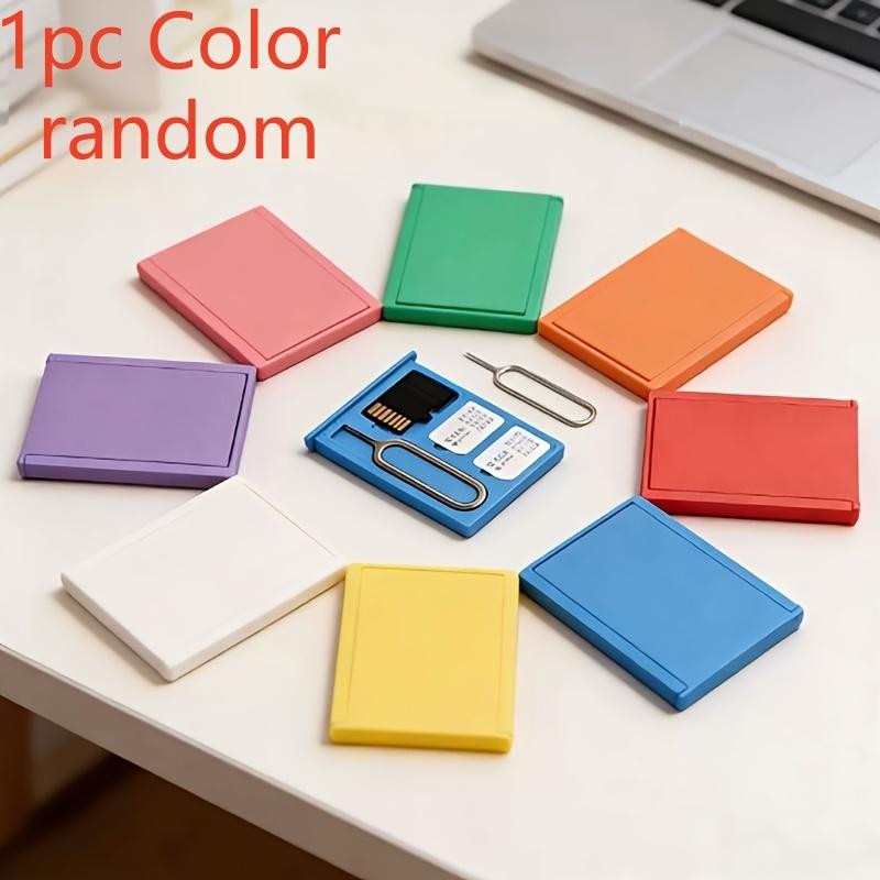 Memory Card Case - กล่องเก็บการ์ดไมโคร SD แบบพกพา PLA พร้อมเข็มจิ้มถาดซิม, กล่องใส่การ์ดหน่วยความจำมินิซิม