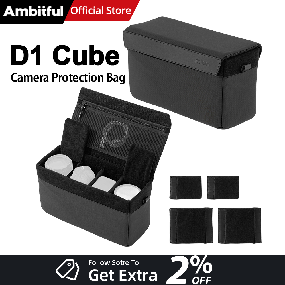 Camera Bag Waterproof - AMBITFUL D1 คิวบ์กระเป๋ากล้อง DSLR กันน้ำอเนกประสงค์กระเป๋าเป้สะพายหลังกล้องดิจิตอลกลางแจ้งกระเป๋าด้านในกระเป๋าเลนส์สำหรับนิคอน แคนนอน