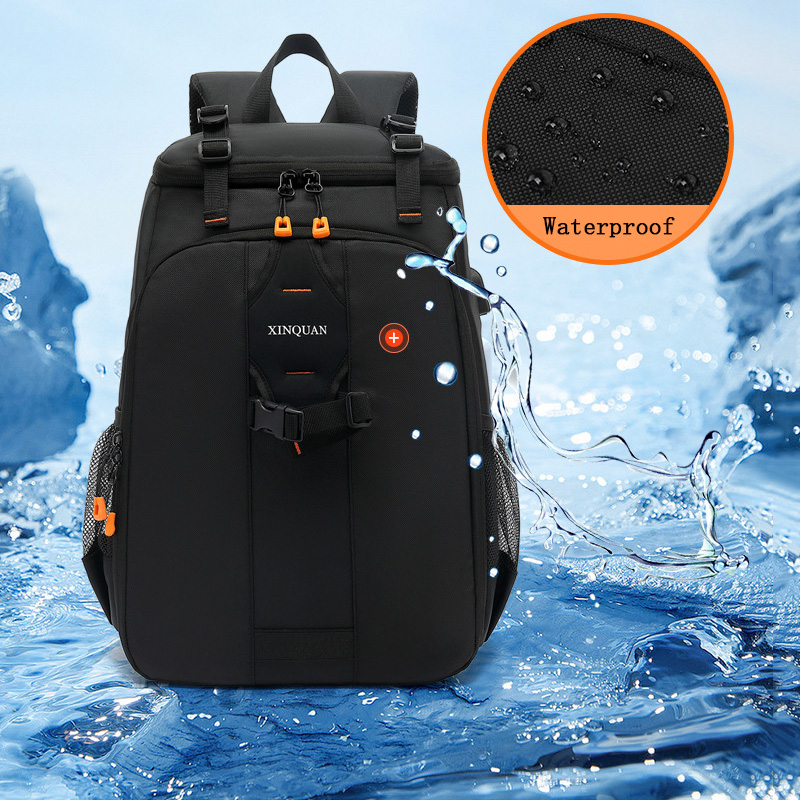 Camera Bag Waterproof - กระเป๋าเป้กันน้ำสำหรับเดินทาง กระเป๋ากล้อง DSLR พร้อมขาตั้งกล้องวิดีโอ ความจุขนาดใหญ่ กระเป๋าสะพายสำหรับกล้องถ่ายภาพ