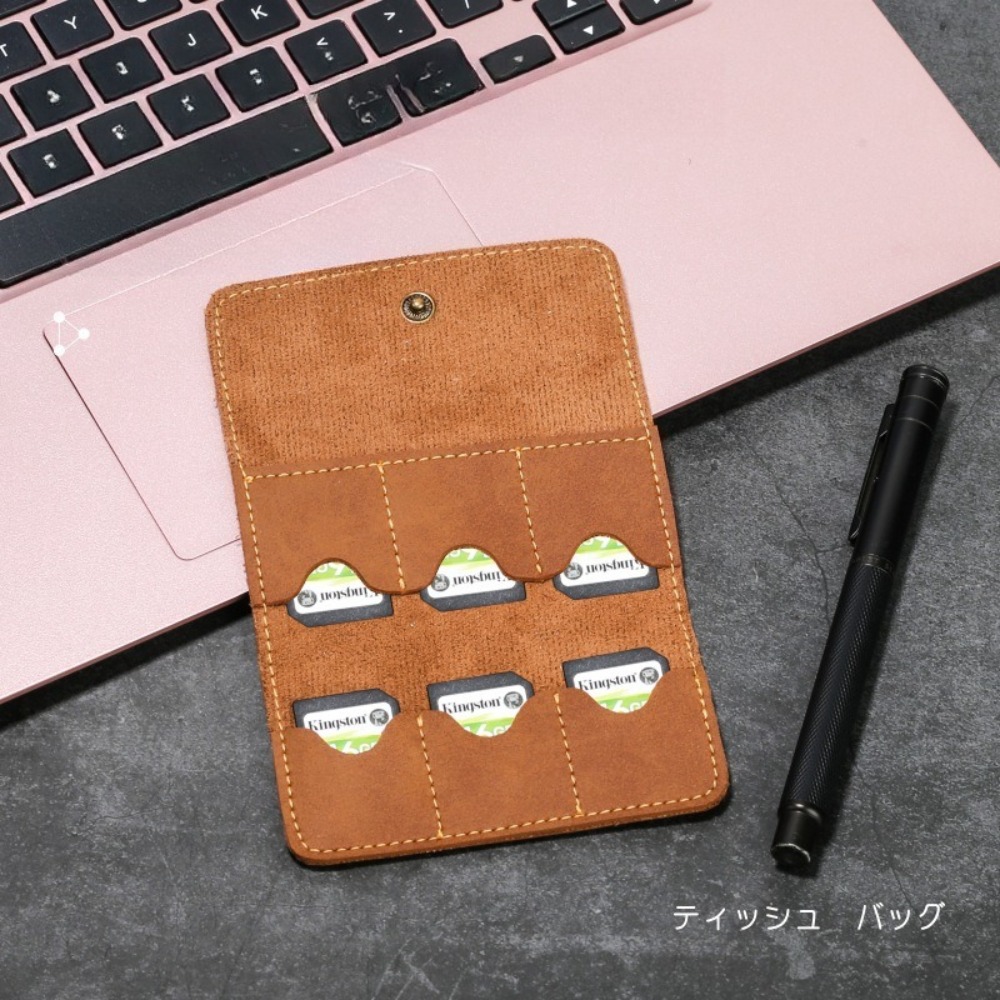 Memory Card Case - กล่องใส่การ์ดหน่วยความจำหนัง PU มัลติฟังก์ชั่น ช่องใส่การ์ดหลายช่อง สำหรับเก็บการ์ด SD