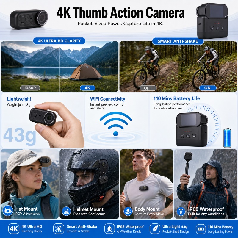 กล้องแอคชั่น APEX Action 4K กล - Camera Bag Waterproof บทวิจารณ์และราคา
