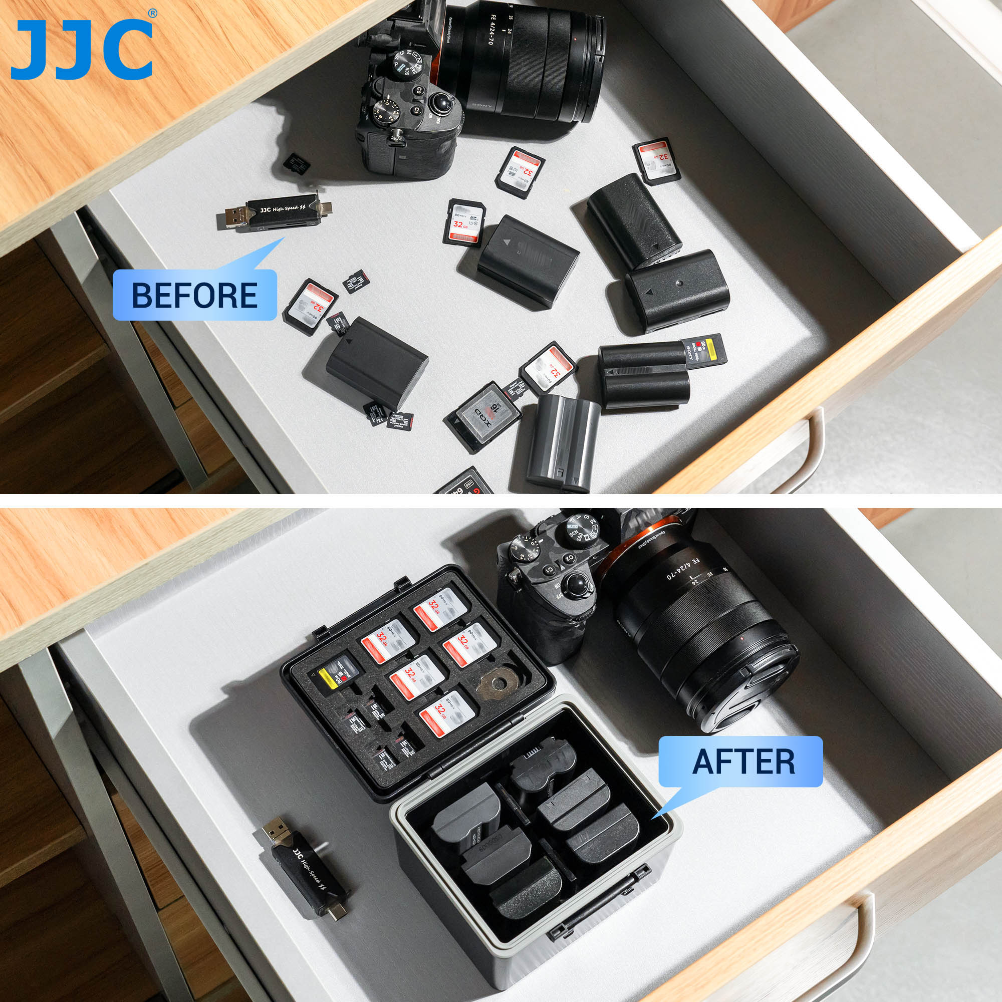 JJC กล้องแบตเตอรี่กรณีจัดเก็บข - Memory Card Case บทวิจารณ์และราคา