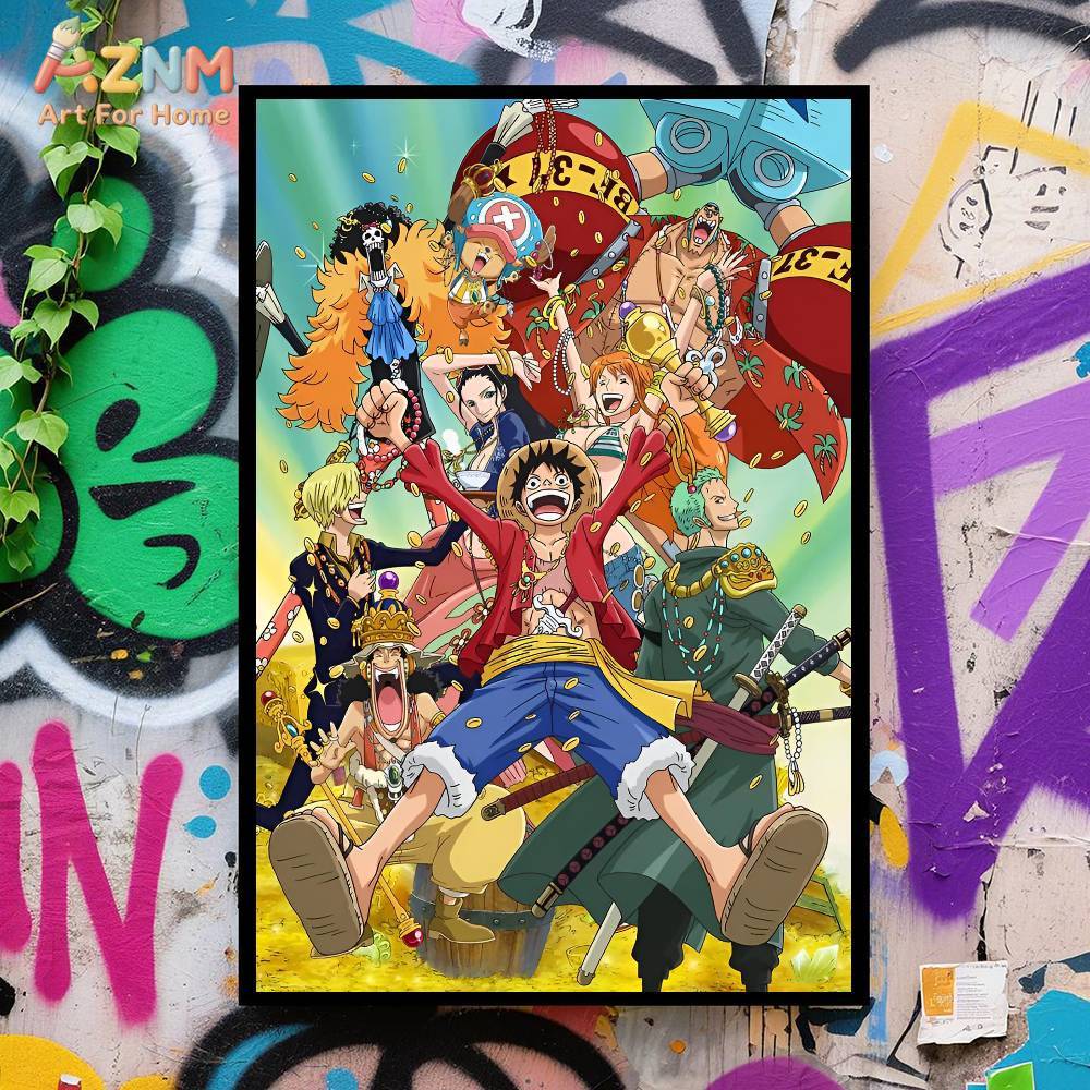 AZNM วันพีช ภาพพิมพ์บนผ้าใบแบบ - Photography Anime บทวิจารณ์และราคา