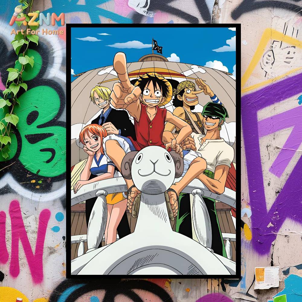 AZNM วันพีช ภาพพิมพ์บนผ้าใบแบบ - Photography Anime บทวิจารณ์และราคา
